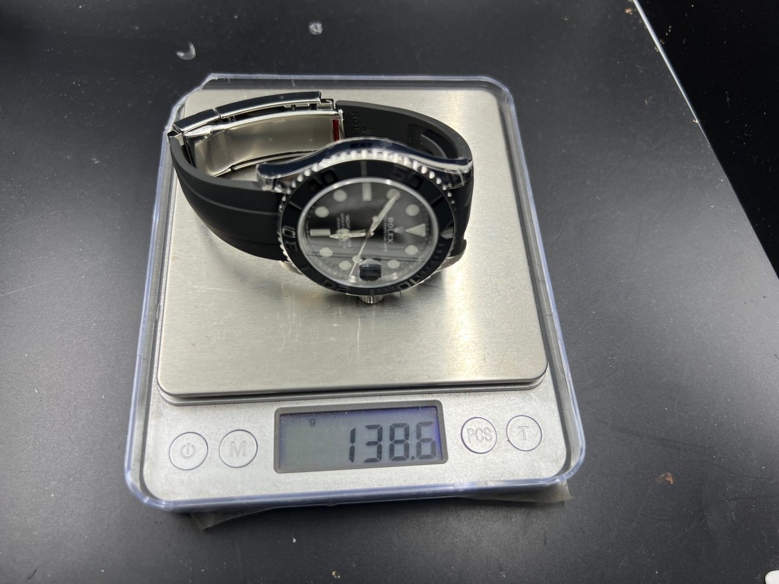 138 grams Yacht-Master 42mm 226659 VSF 1:1 Best Edition Black Ceramic Bezel on Black Rubber Strap V2 version