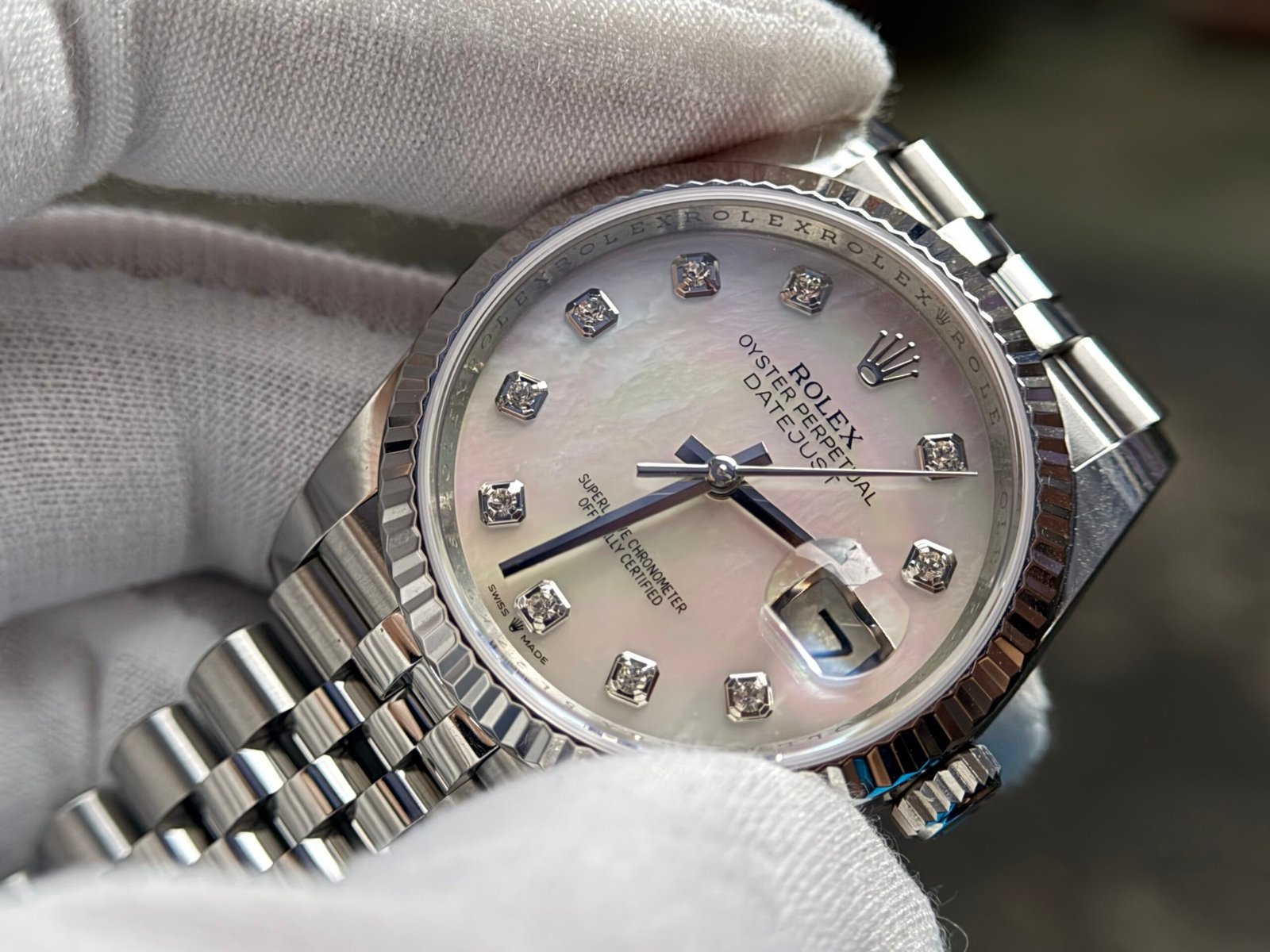 DateJust 41 and 36 126334 1:1 Best Edition 904L Steel MOP Diamond Dial on Jubilee Bracelet DD3235 - Image 3