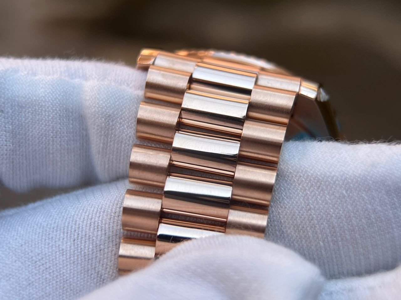 DayDate 228235 40mm QF 1:1 Green Dial Roman Markers wrap 18K Rose gold (Heavy version) - Image 13