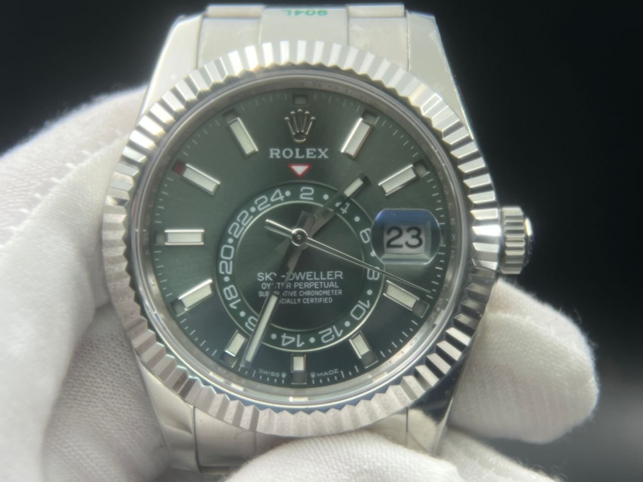 Sky-Dweller 326934 904L SS ZF 1:1 Best Edition Green Dial on SS Jubilee Bracelet A2824 - Image 2