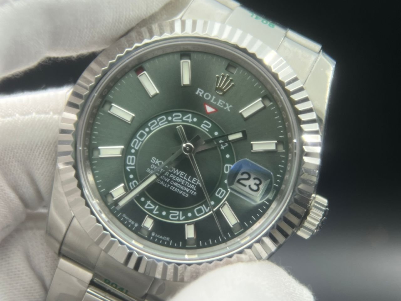 Sky-Dweller 326934 904L SS ZF 1:1 Best Edition Green Dial on SS Jubilee Bracelet A2824 - Image 3