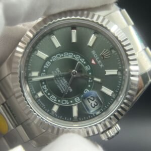 Sky-Dweller 326934 904L SS ZF 1:1 Best Edition Green Dial on SS Jubilee Bracelet A2824
