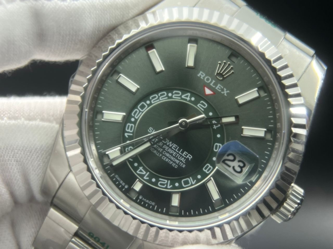 Sky-Dweller 326934 904L SS ZF 1:1 Best Edition Green Dial on SS Jubilee Bracelet A2824 - Image 9