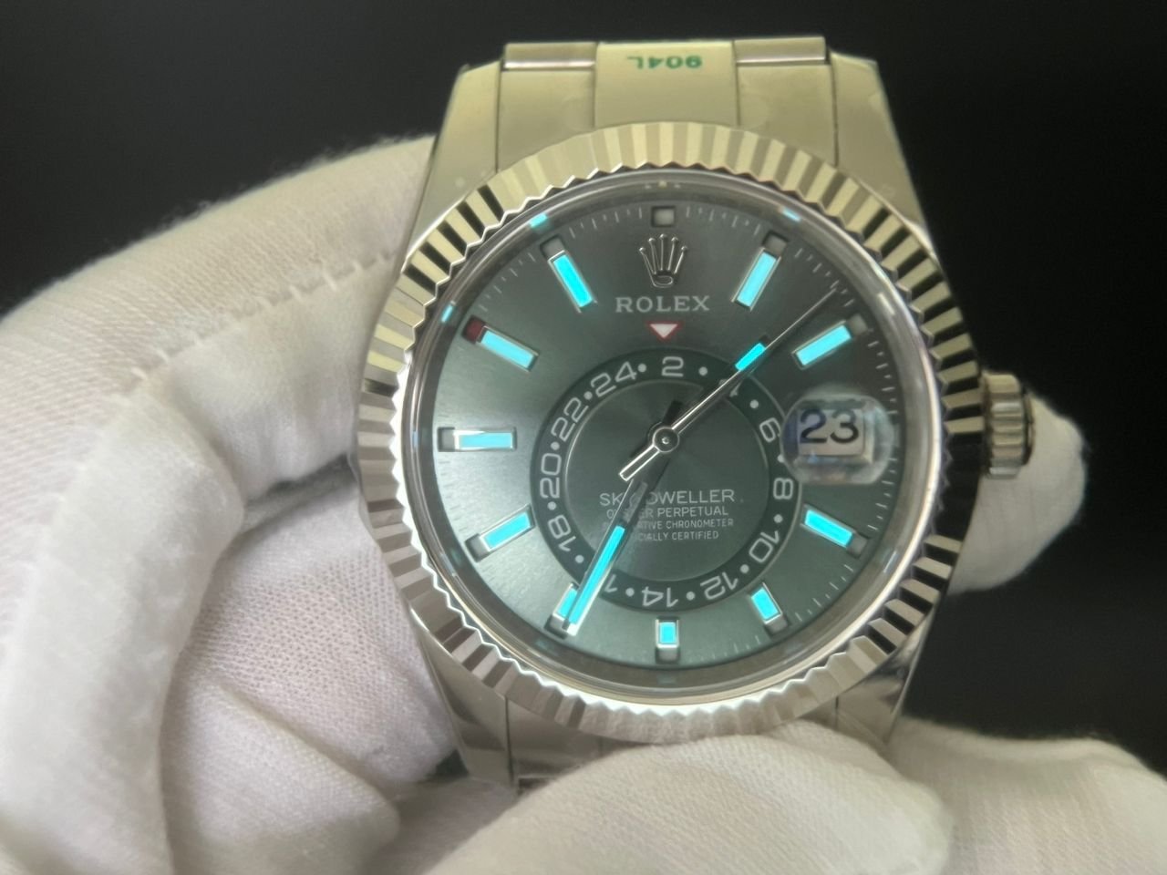 Sky-Dweller 326934 904L SS ZF 1:1 Best Edition Green Dial on SS Jubilee Bracelet A2824 - Image 10