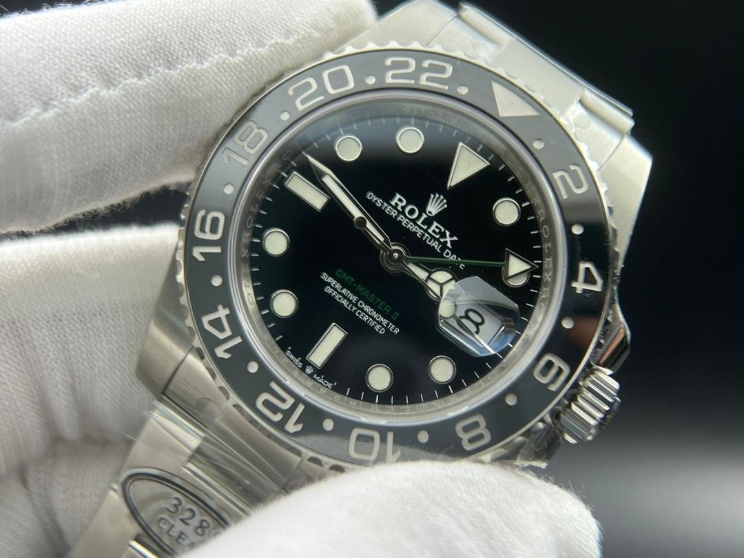 GMT-Master II 126710 GRNR Black/Gray Ceramic 904L Steel Clean 1:1 Best Edition on Jubilee and Oyster DD3285