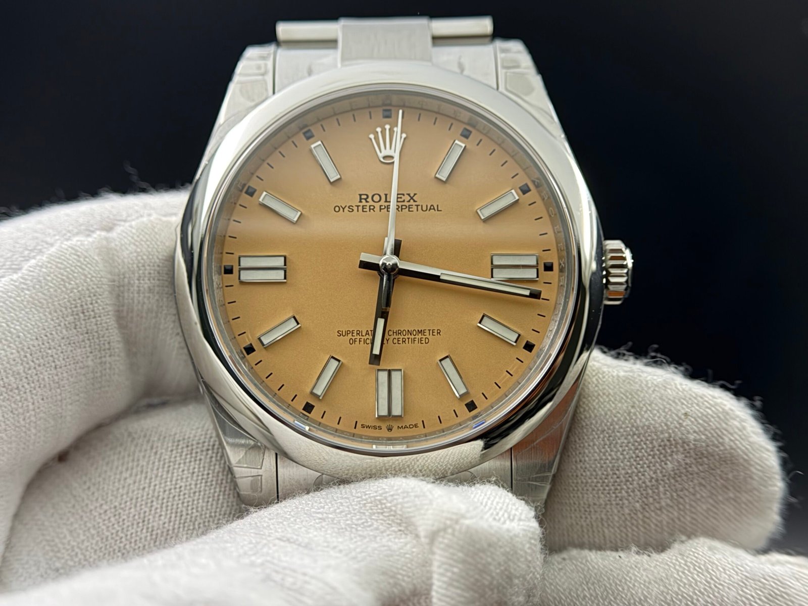 Oyster Perpetual 134300 41mm 904L VSF 1:1 Best Edition Cream Dial On SS Bracelet 3230 - Image 4