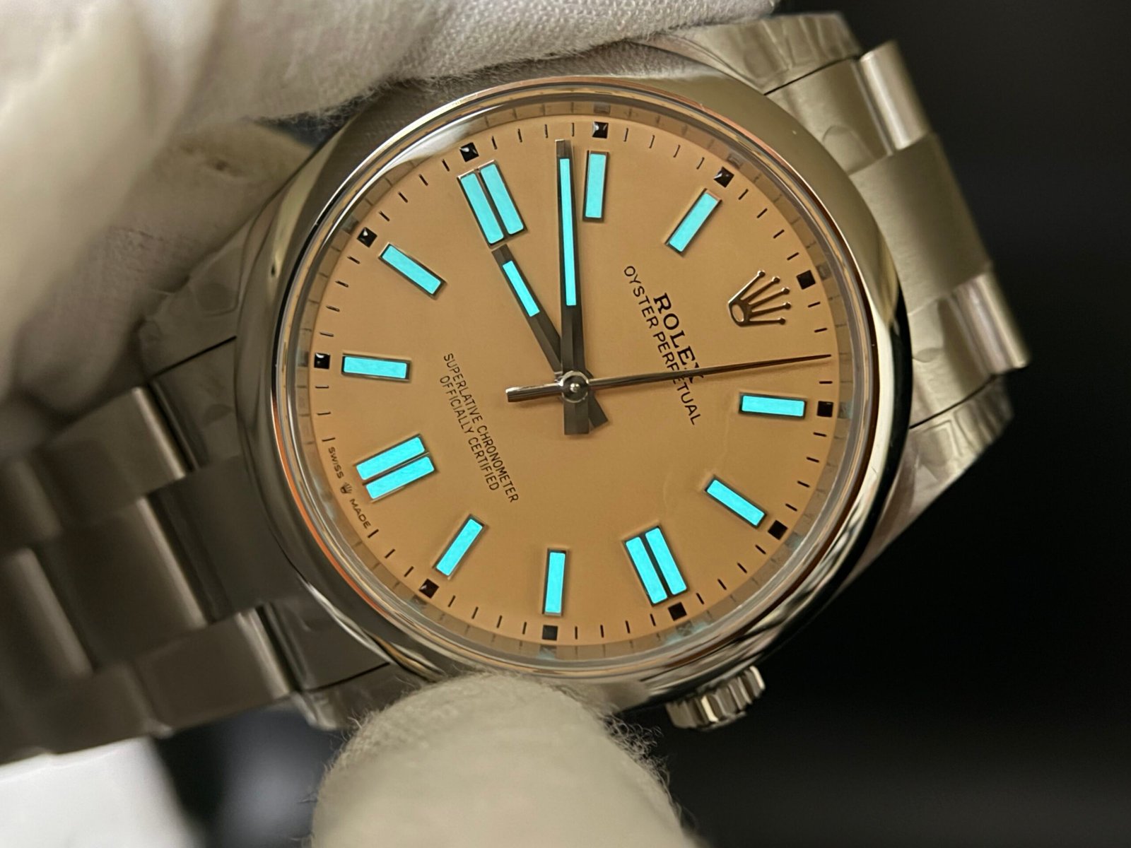 Oyster Perpetual 134300 41mm 904L VSF 1:1 Best Edition Cream Dial On SS Bracelet 3230 - Image 9