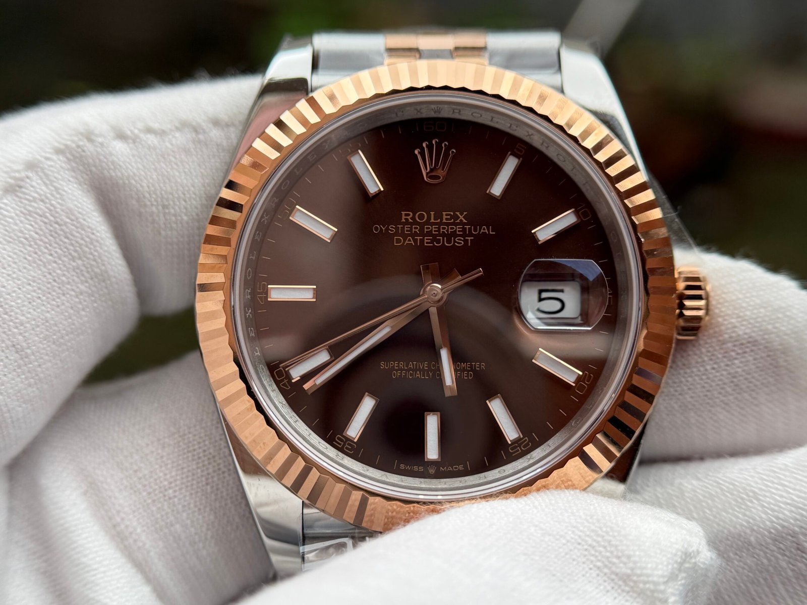 DateJust 41 126331 904L SS/RG VSF 1:1 Best Edition Brown Dial on Jubilee Bracelet VS3235 - Image 2