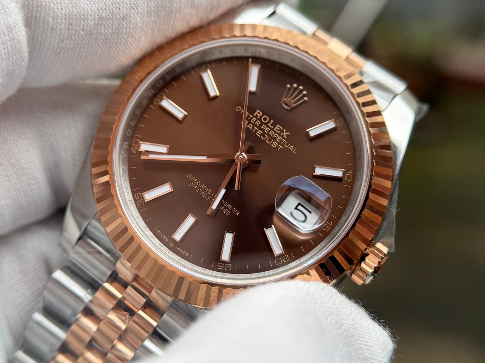 DateJust 41 126331 904L SS/RG VSF 1:1 Best Edition Brown Dial on Jubilee Bracelet VS3235