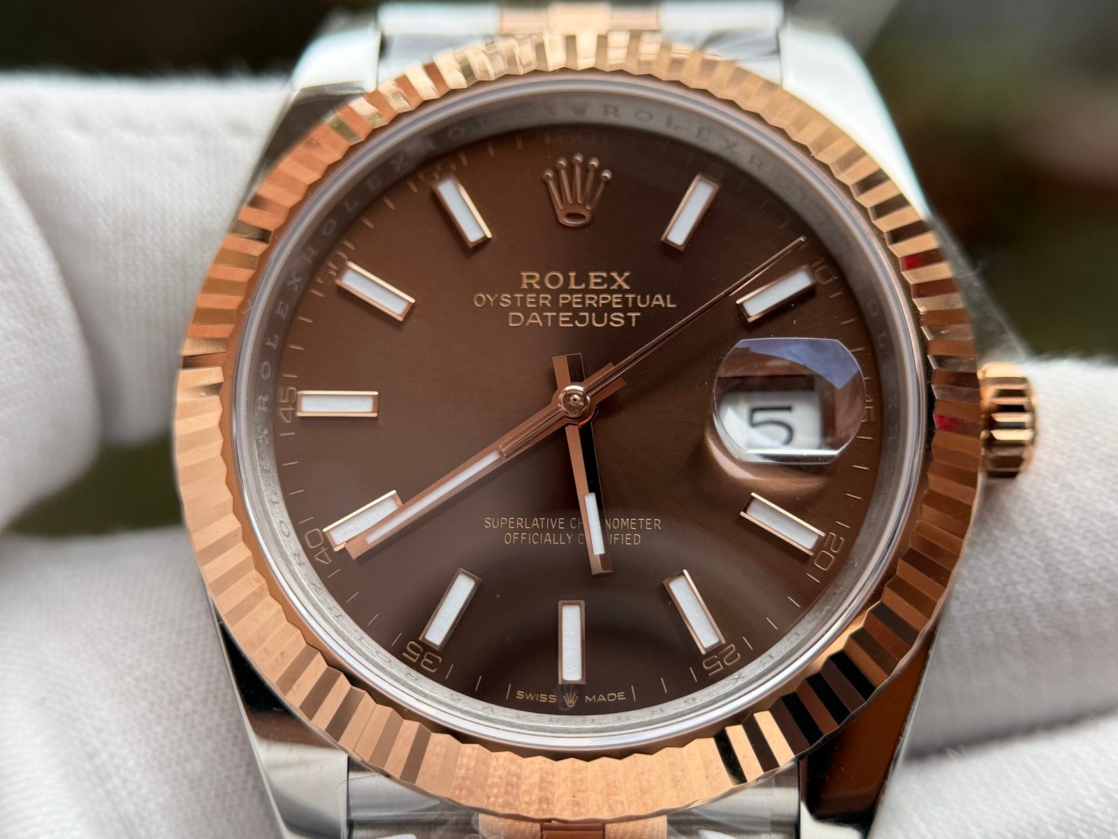 DateJust 41 126331 904L SS/RG VSF 1:1 Best Edition Brown Dial on Jubilee Bracelet VS3235 - Image 4