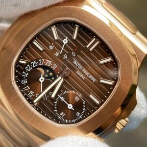 Nautilus 5712 PPF SS 1:1 RG/RG Brownl on SS Bracelet A240 Super Clone