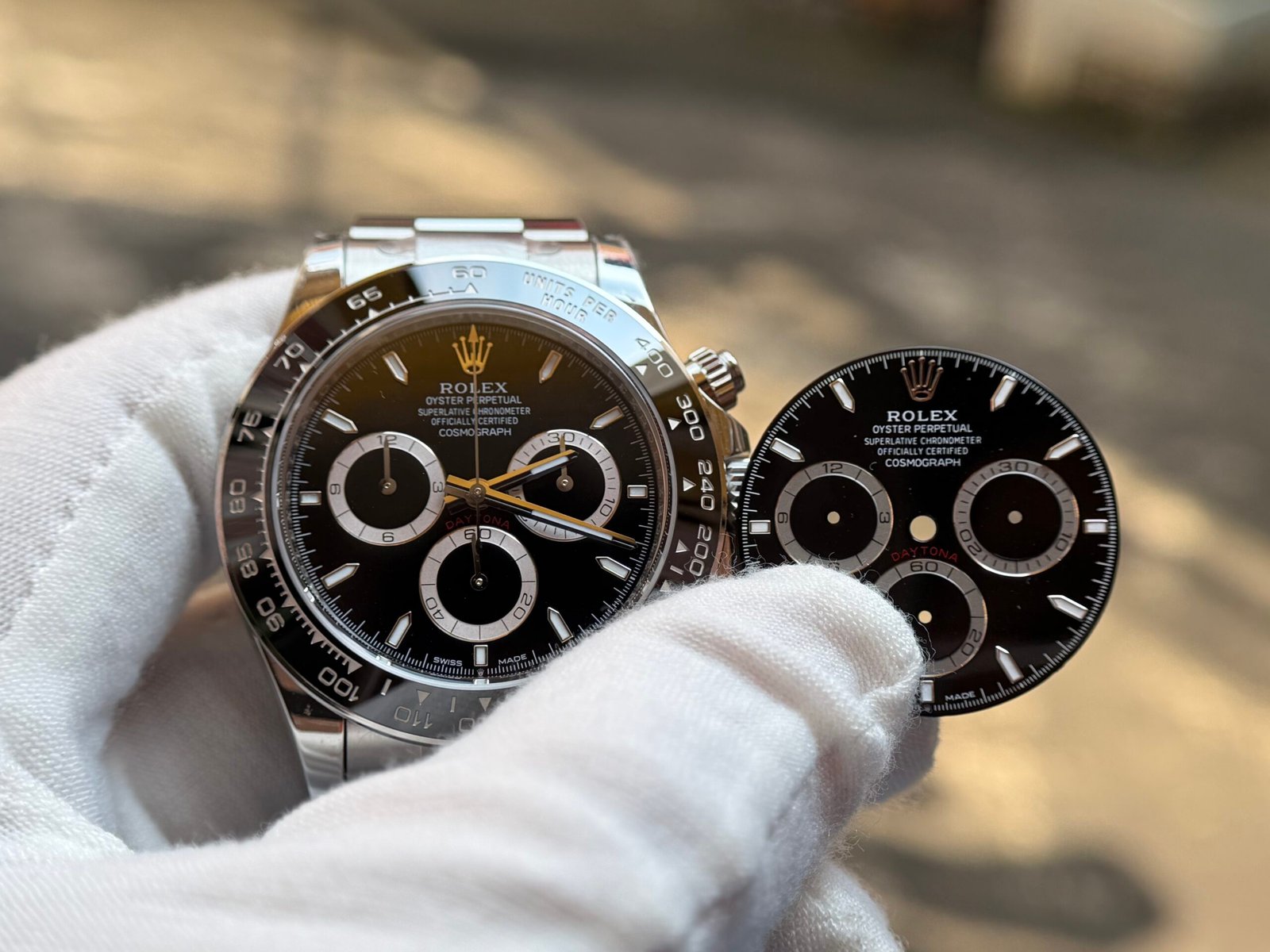 Daytona 126500 Black Panda Best Edition Upgraded dial and hands and crystal and polish - Image 4