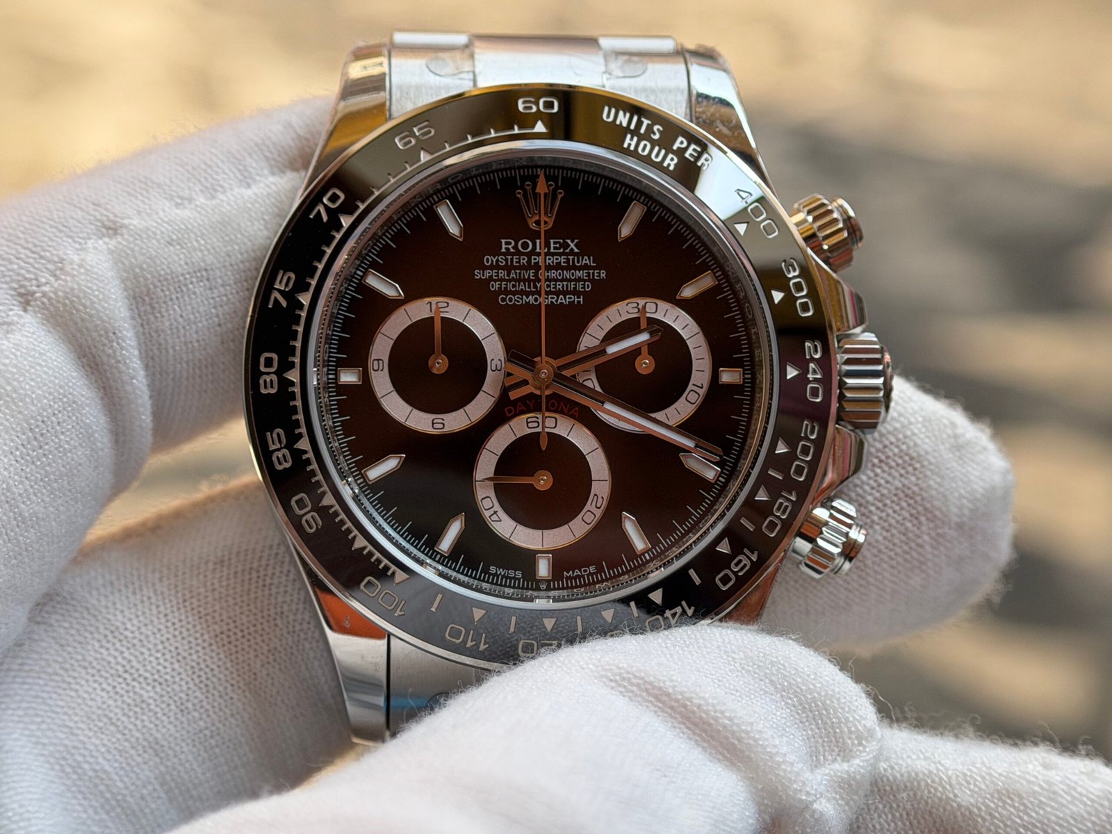 Daytona 126500 Black Panda Best Edition Upgraded dial and hands and crystal and polish - Image 2