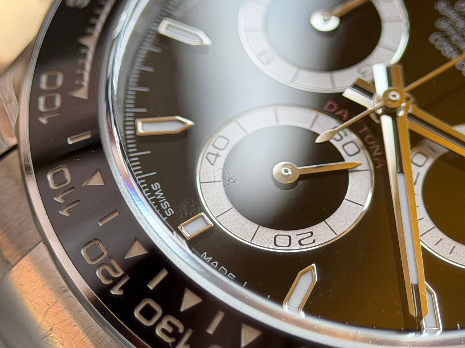 Daytona 126500 Black Panda Best Edition Upgraded dial and hands and crystal and polish - Image 6