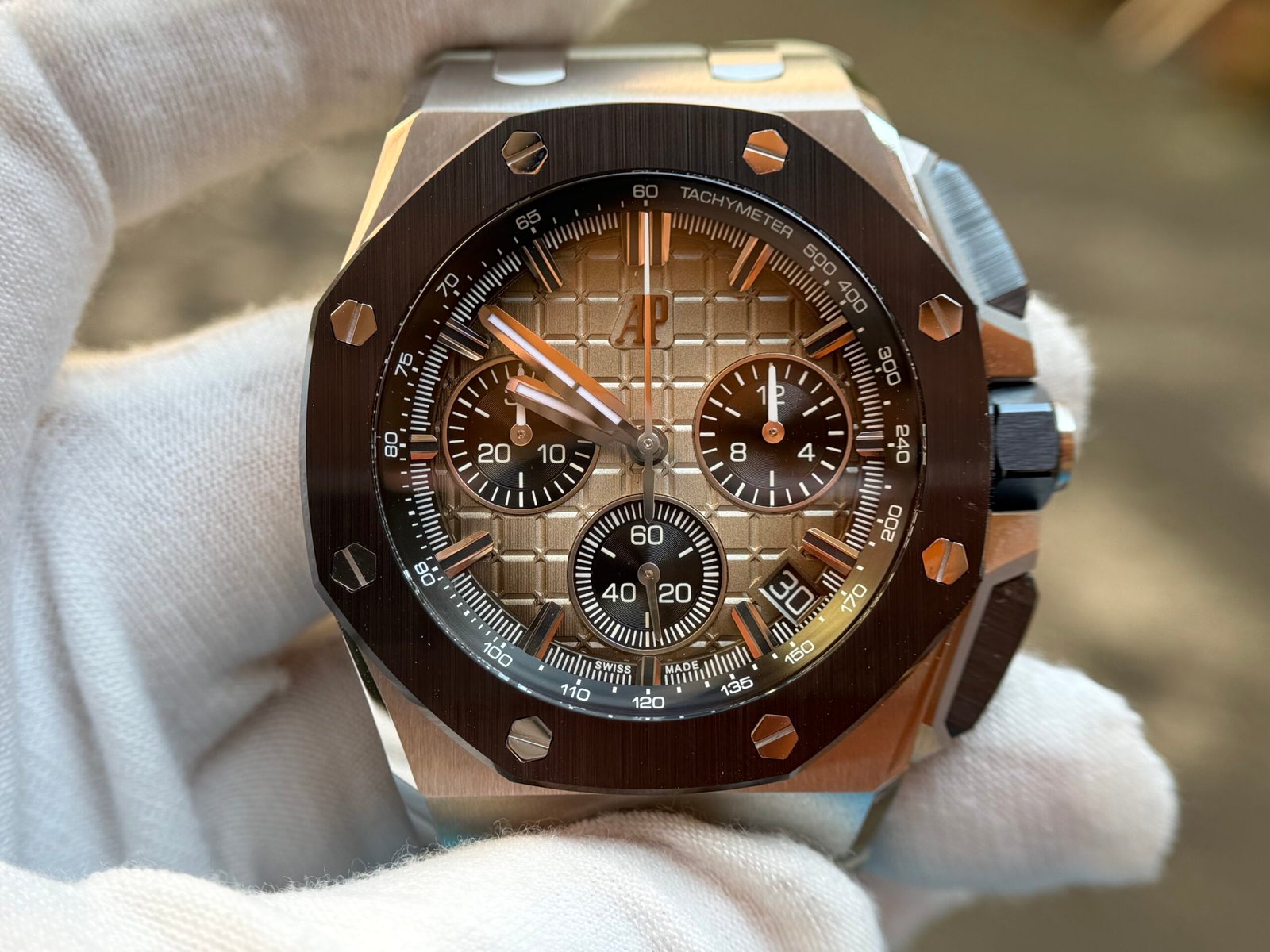 Royal Oak Offshore 26420 43mm SS/RU Brown DDF DD4401 Super Clone - Image 2