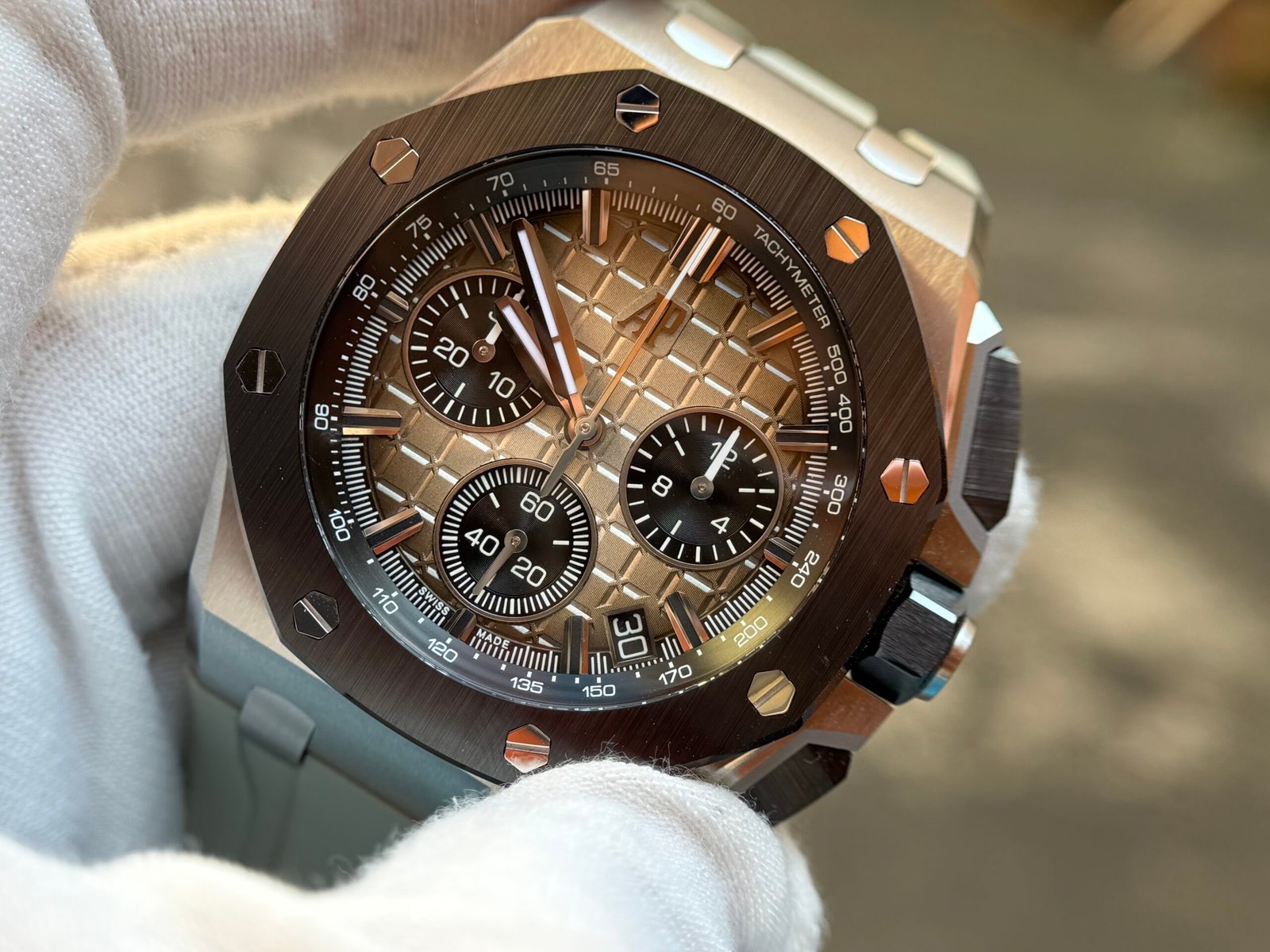 Royal Oak Offshore 26420 43mm SS/RU Brown DDF DD4401 Super Clone - Image 3
