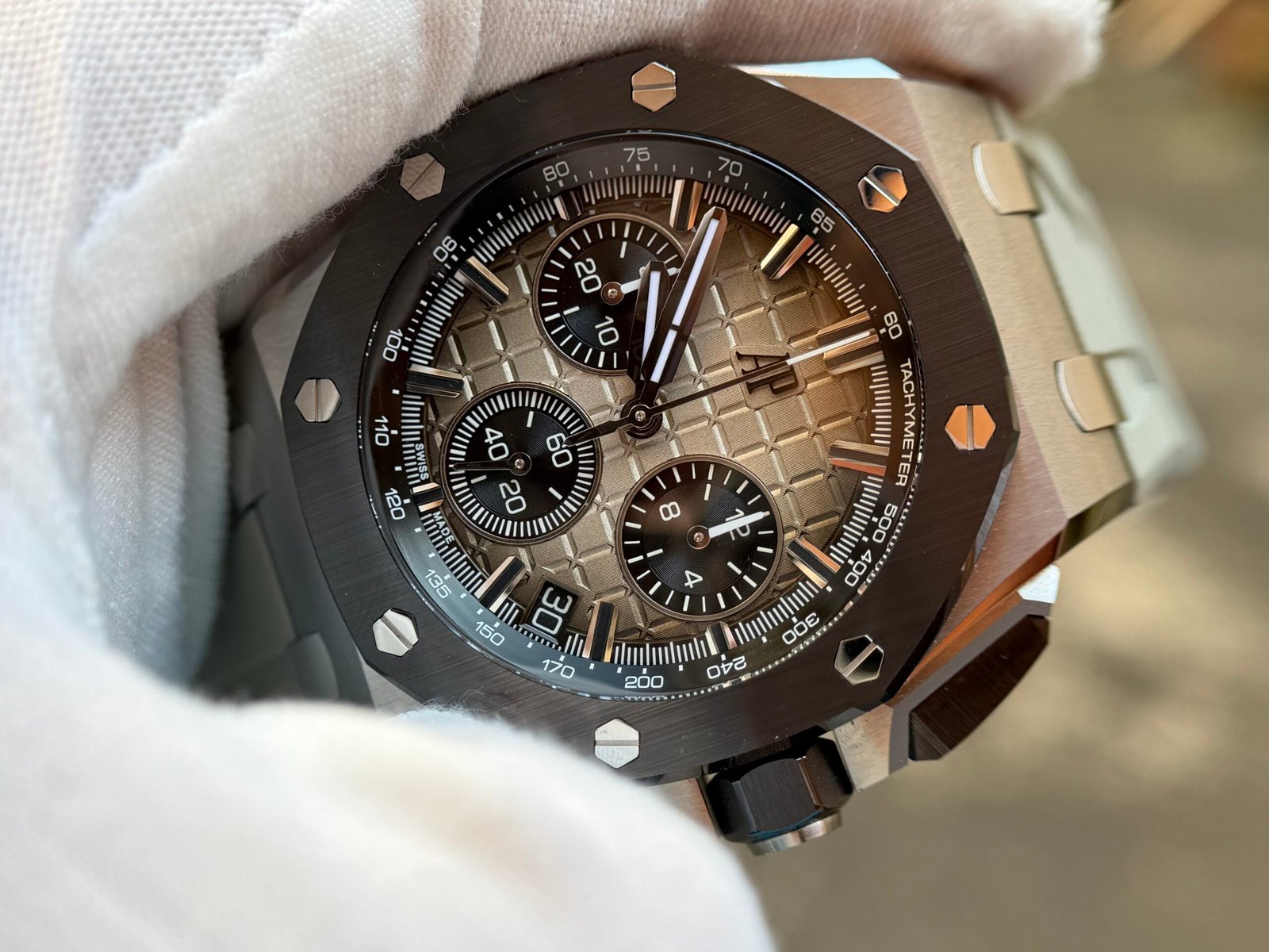 Royal Oak Offshore 26420 43mm SS/RU Brown DDF DD4401 Super Clone - Image 4