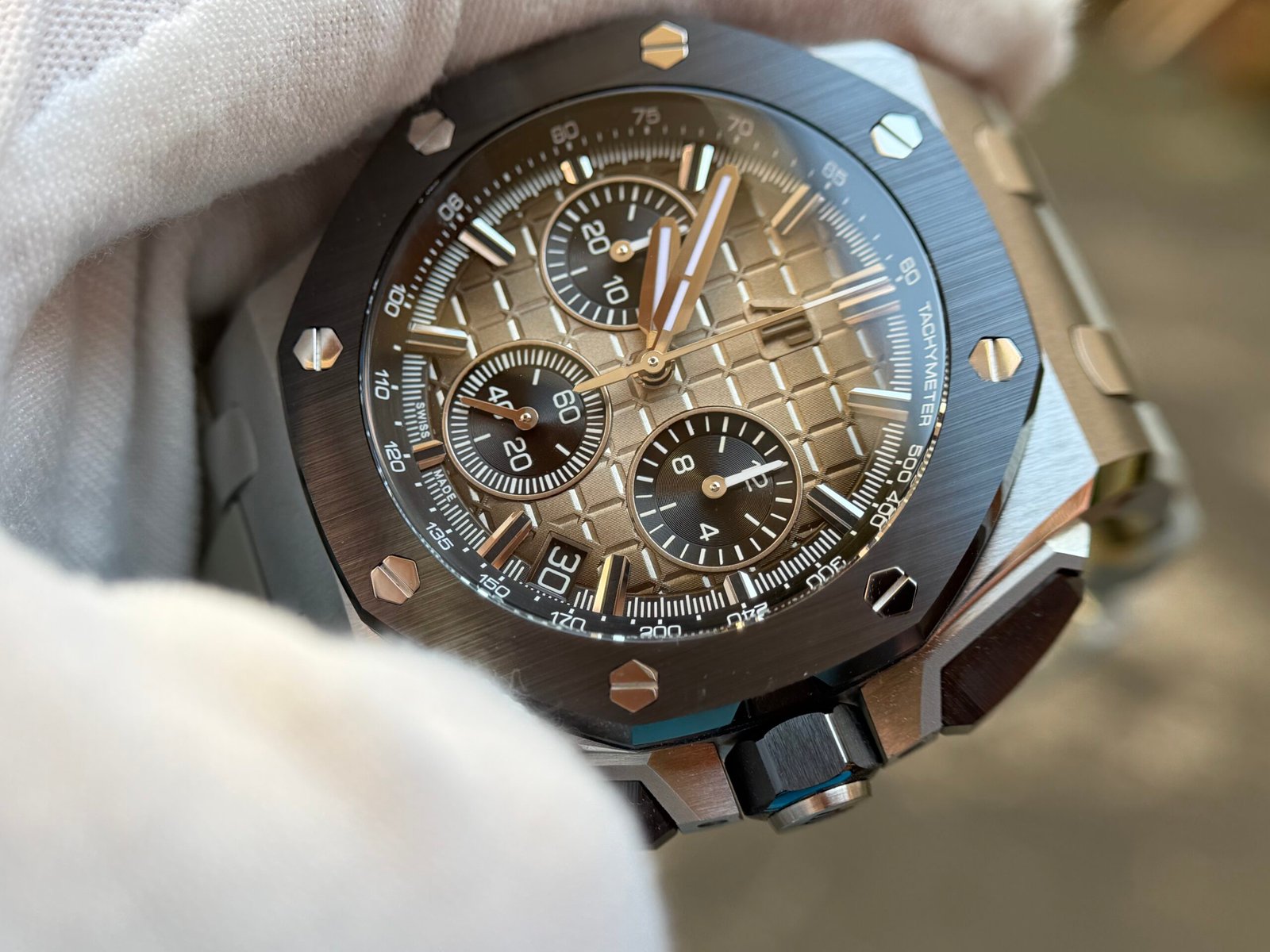 Royal Oak Offshore 26420 43mm SS/RU Brown DDF DD4401 Super Clone - Image 6