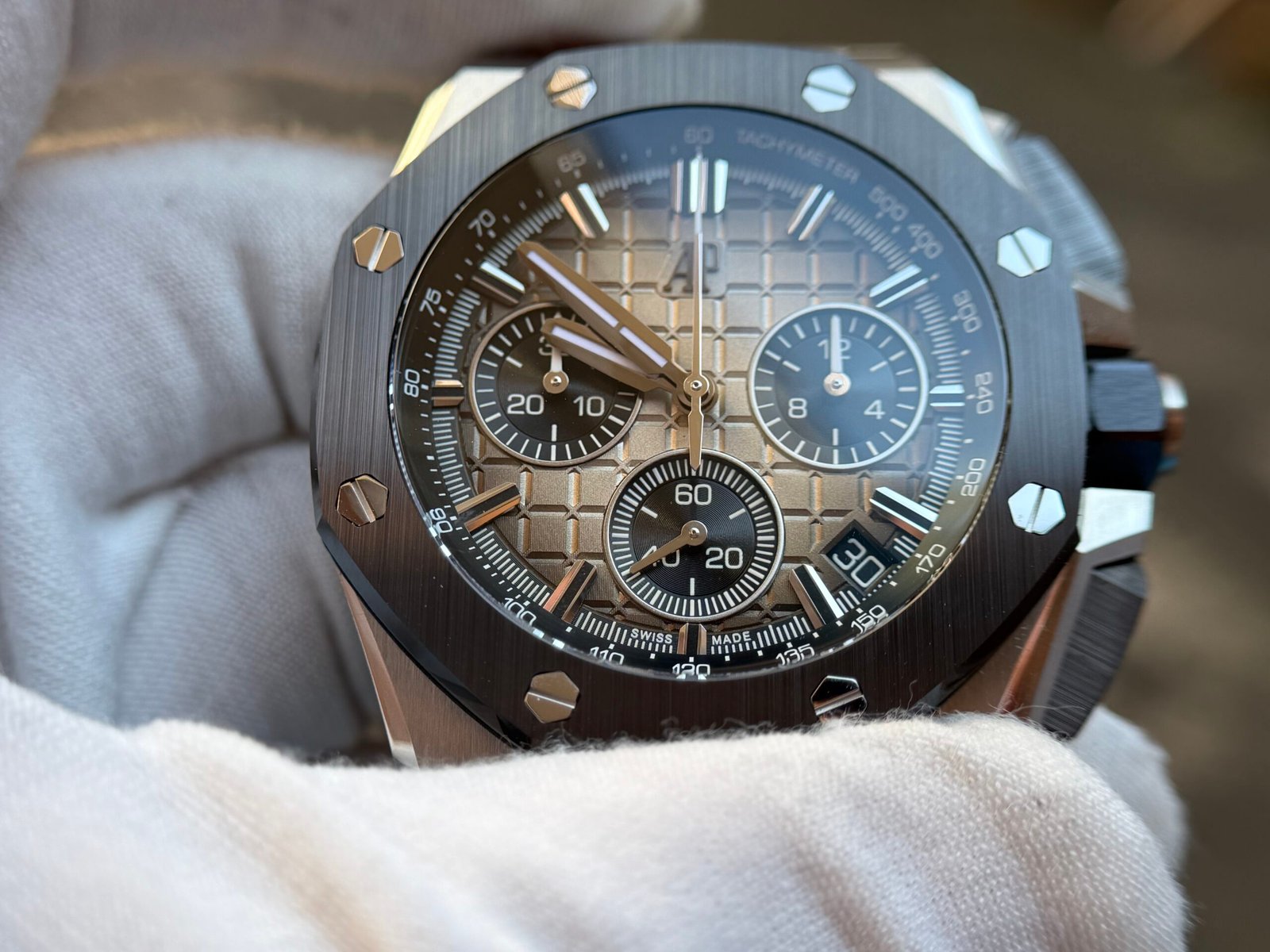 Royal Oak Offshore 26420 43mm SS/RU Brown DDF DD4401 Super Clone - Image 7