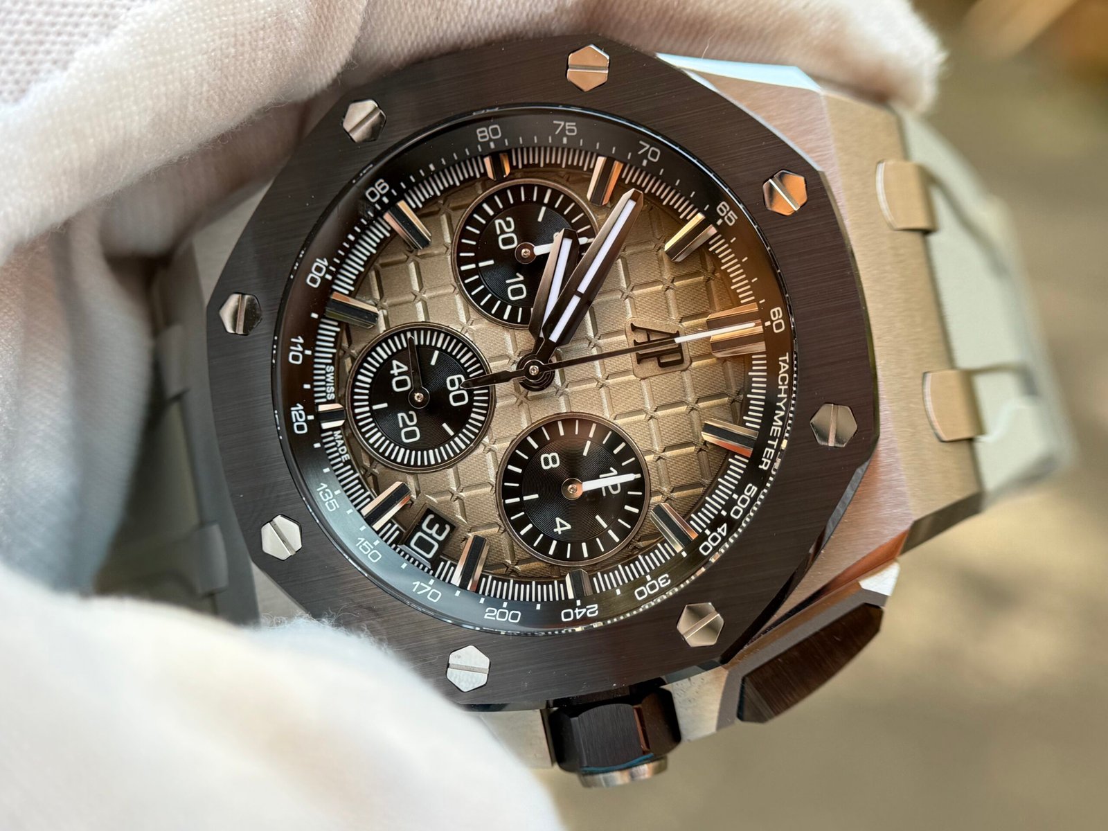 Royal Oak Offshore 26420 43mm SS/RU Brown DDF DD4401 Super Clone - Image 10