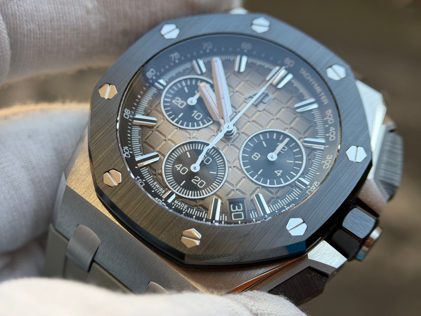 Royal Oak Offshore 26420 43mm SS/RU Brown DDF DD4401 Super Clone - Image 11