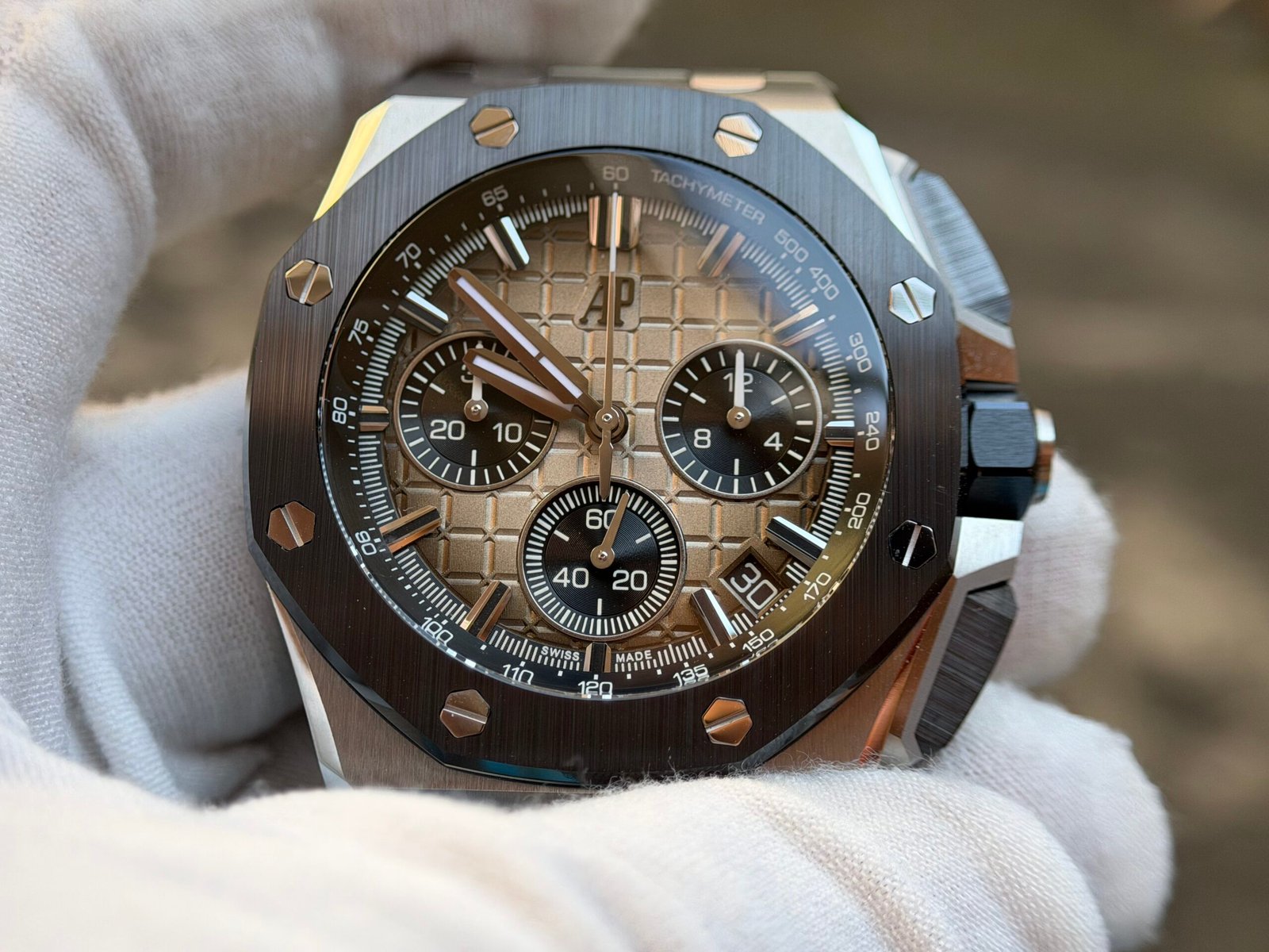 Royal Oak Offshore 26420 43mm SS/RU Brown DDF DD4401 Super Clone - Image 12