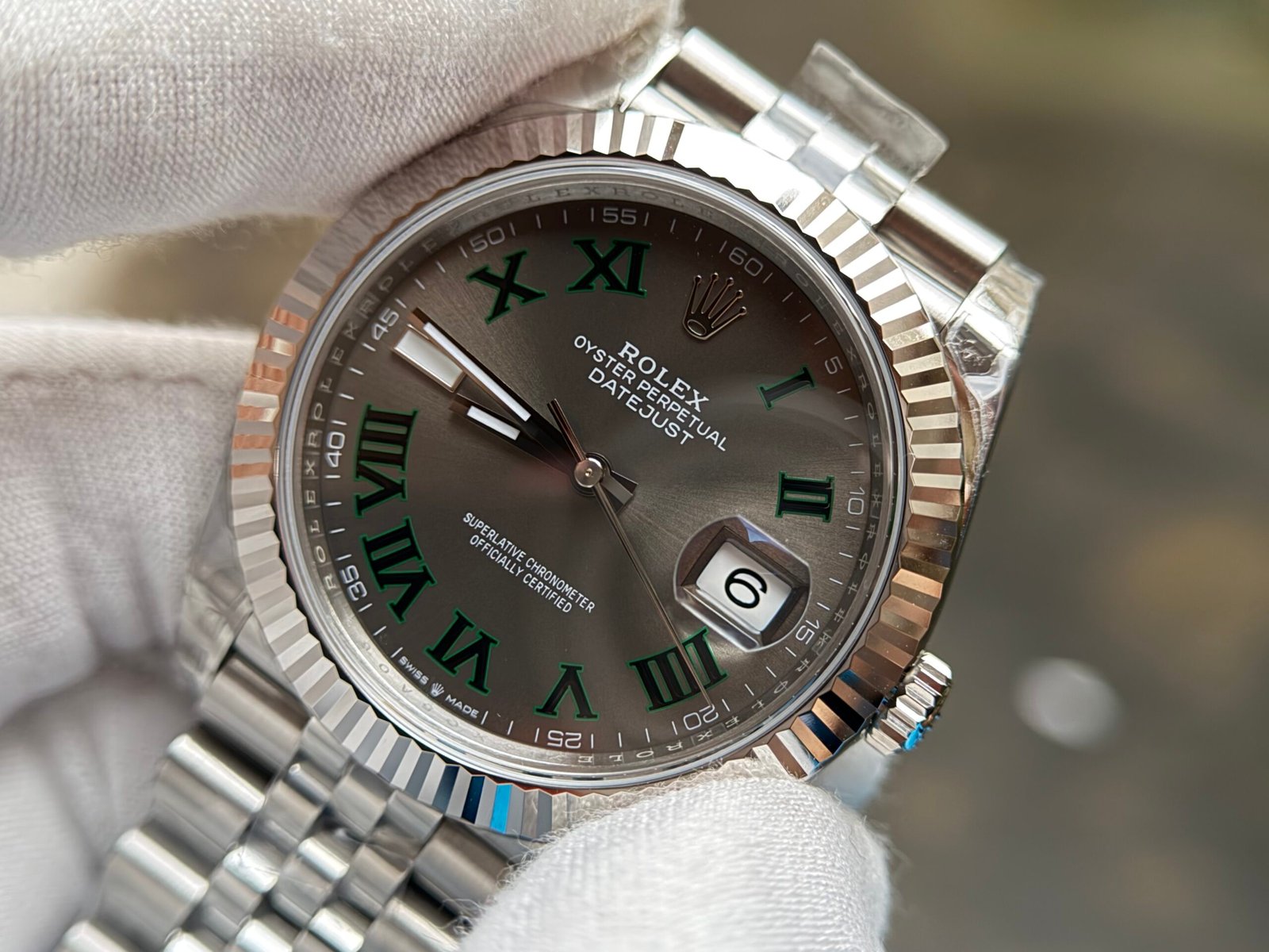DateJust41 126334 904L SS VSF Best Edition Wimbledon Dial on Jubilee Bracelet DD3235 - Image 2