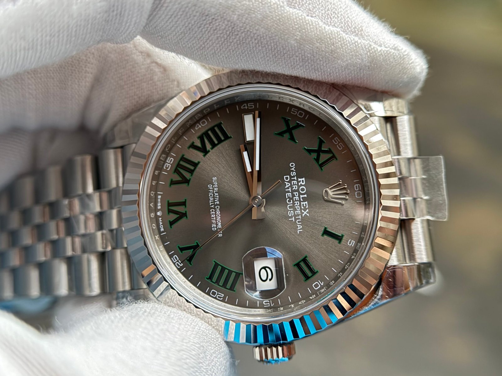 DateJust41 126334 904L SS VSF Best Edition Wimbledon Dial on Jubilee Bracelet DD3235 - Image 4