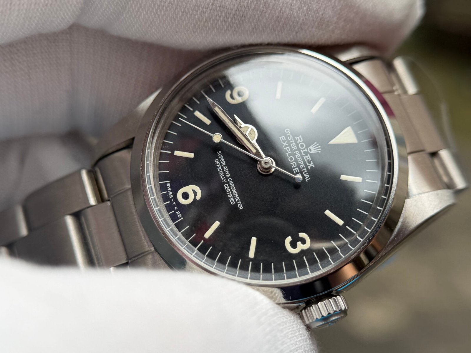 Rolex Explorer Ref 1016 “Fat Font” Matte black Dial - Image 5