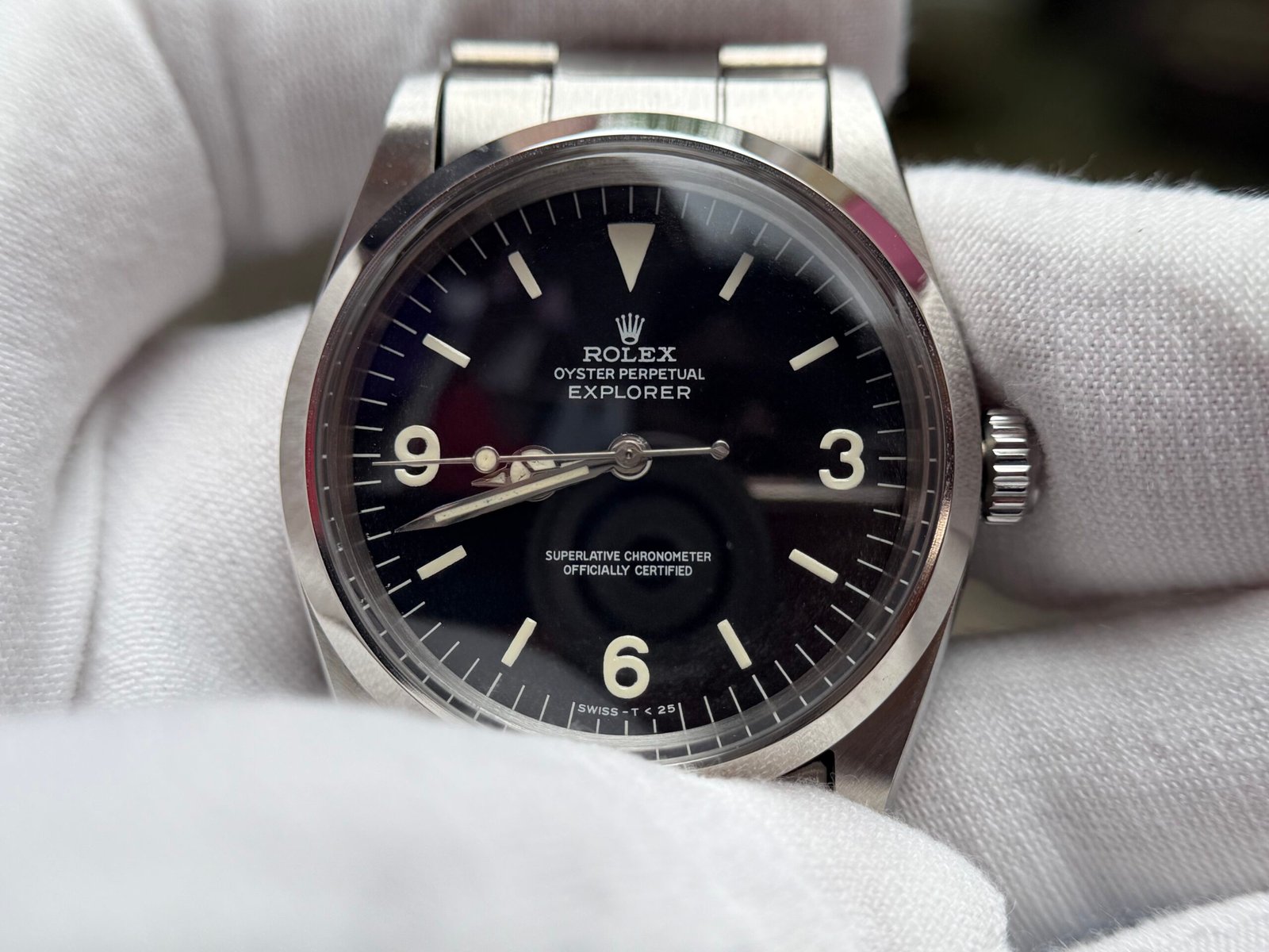 Rolex Explorer Ref 1016 “Fat Font” Matte black Dial