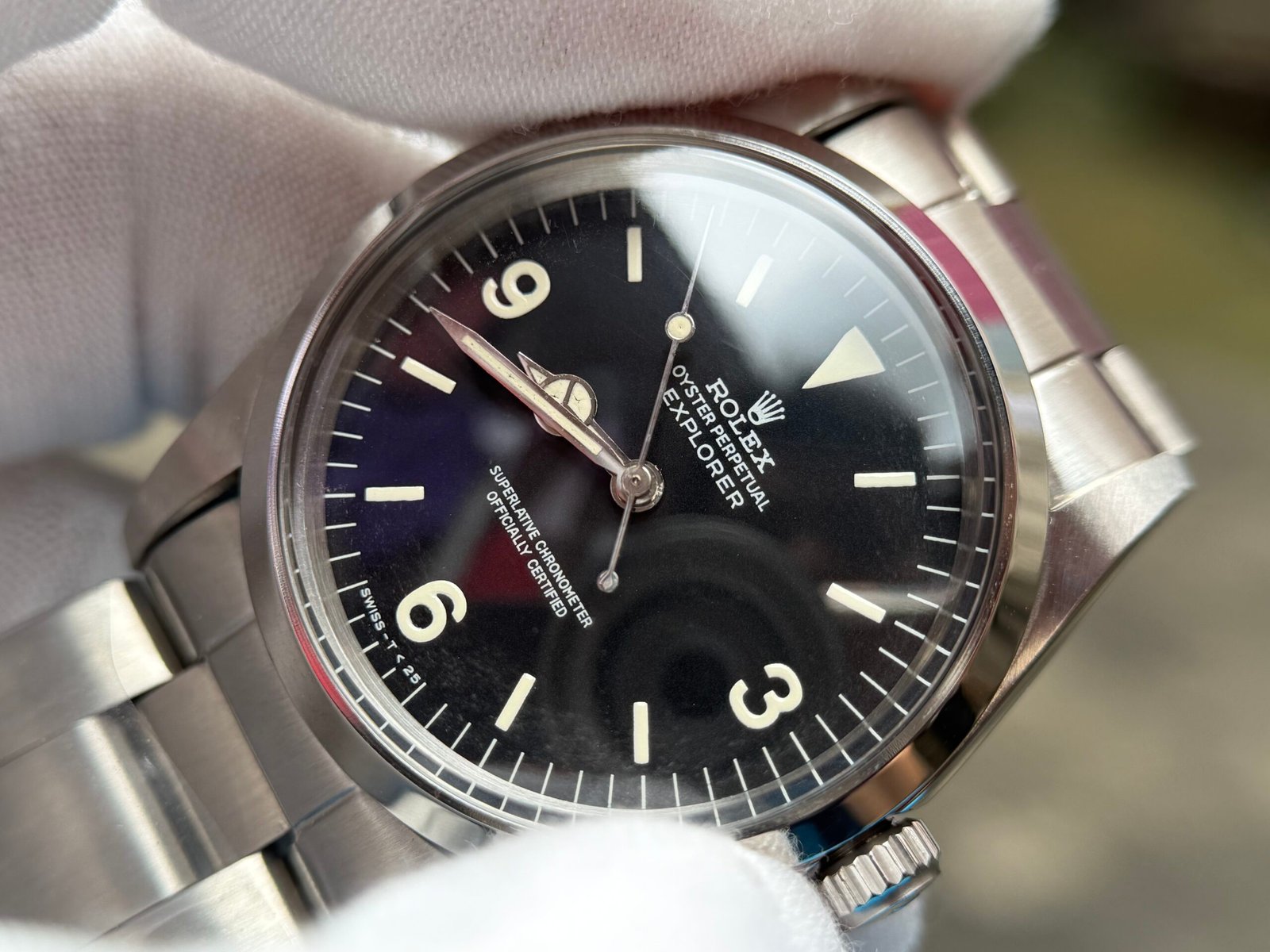 Rolex Explorer Ref 1016 “Fat Font” Matte black Dial - Image 8