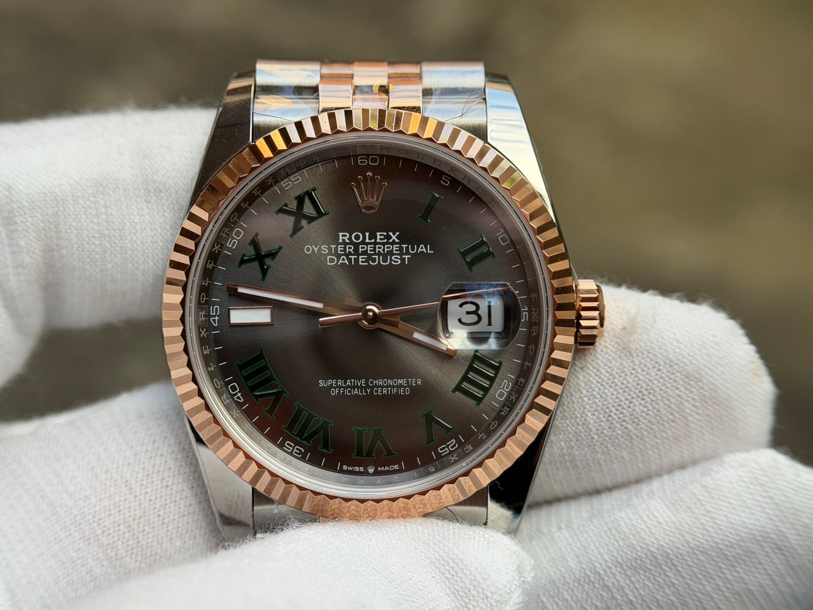 Datejust 126331 36mm Wimbledon Jub SS/RG Grey/Rmn DD3235 Super Clone - Image 9