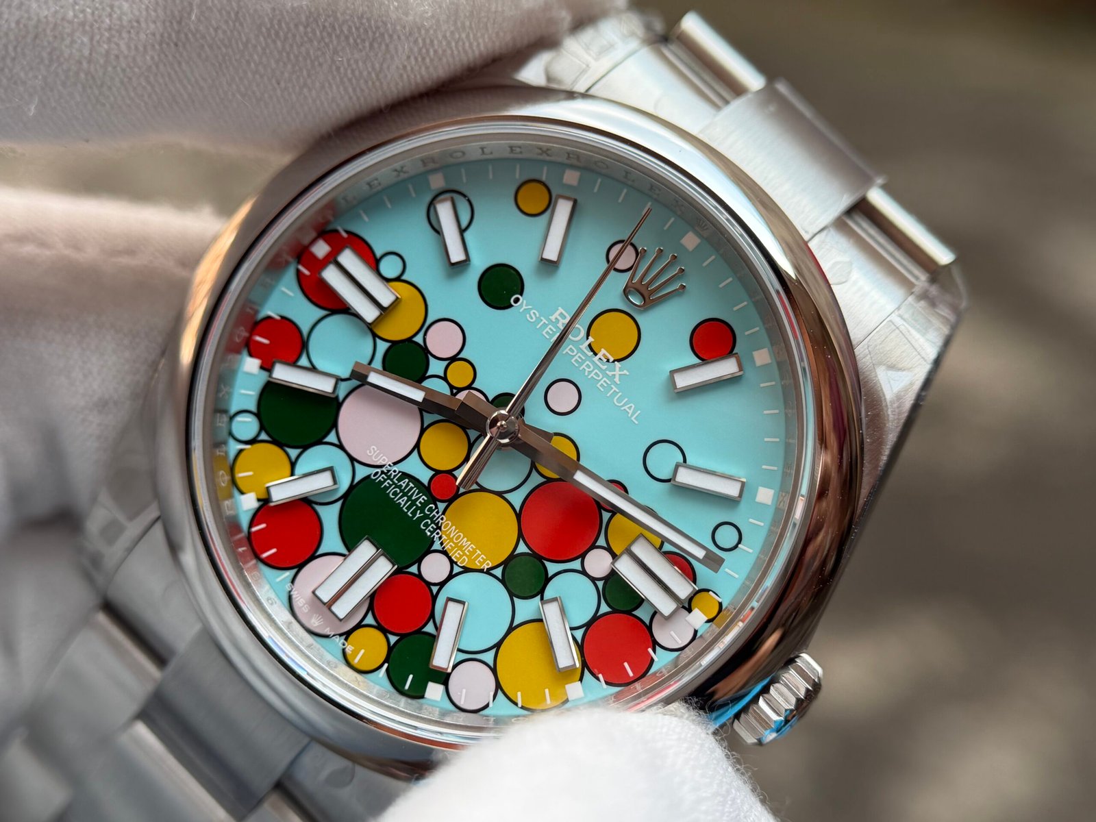 Oyster Perpetual 126000 41mm and 36mm VS factory 904L Steel Celebration Bubbles Dial on SS Bracelet DD3230 - Image 2