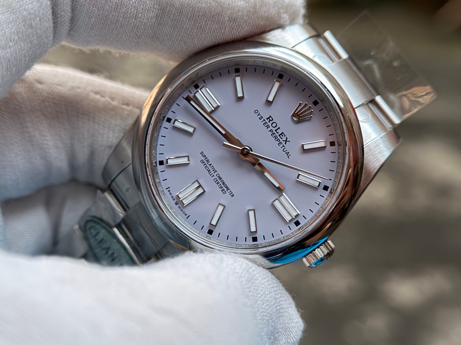 Oyster Perpetual 124300 41mm SS/SS Lavender Dial Clean Plus DD3230