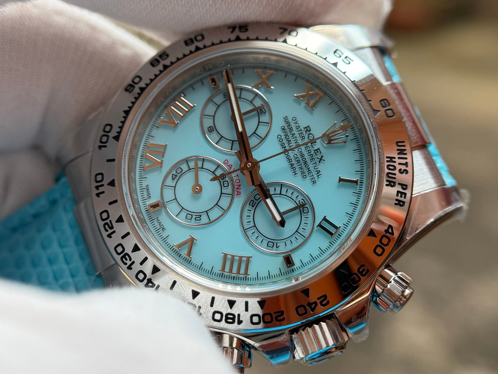 Daytona 116519 Blue-Beach blue leather DD 4130