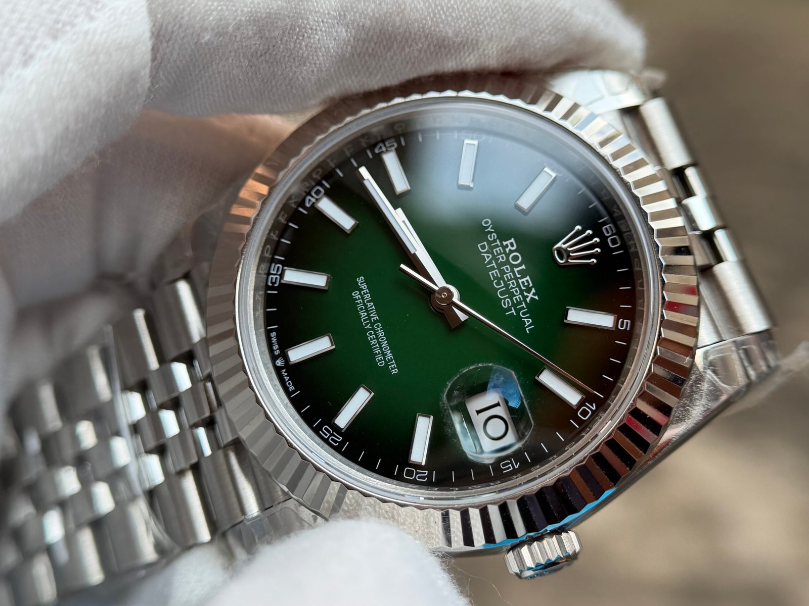 Datejust 126334 41mm 2026 Jub Ombre Green VSF V2 DD3235 - Image 5